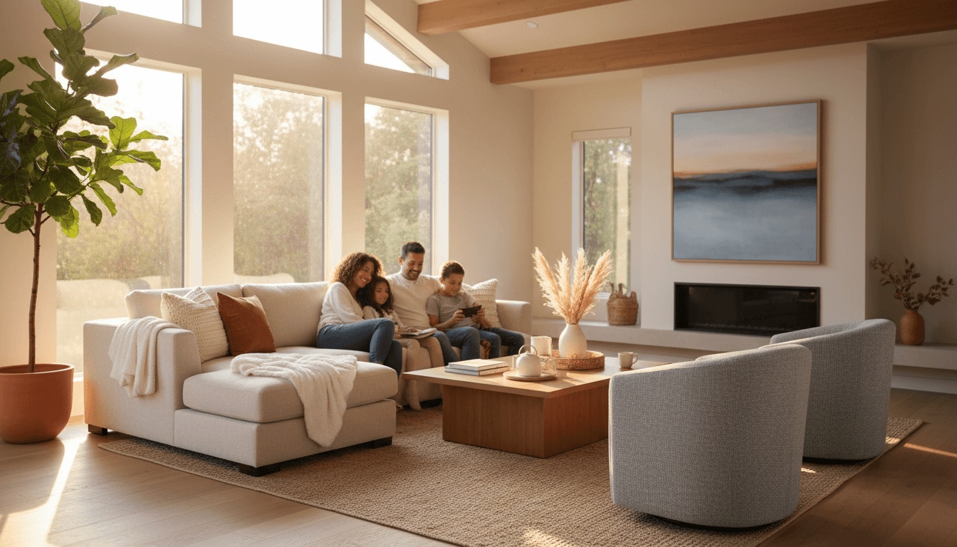 Cozy furnished living room in a Windermere rental home